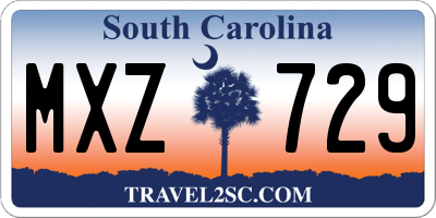 SC license plate MXZ729