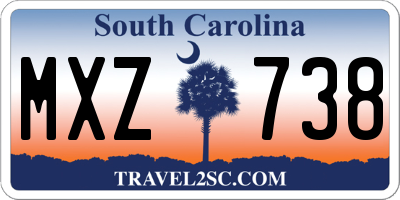 SC license plate MXZ738