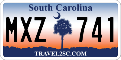 SC license plate MXZ741