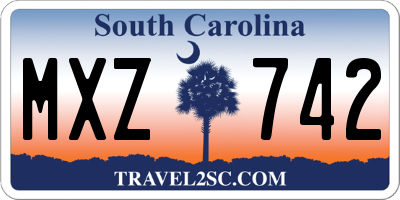 SC license plate MXZ742