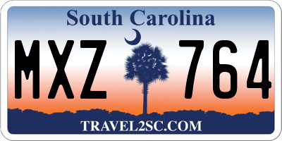 SC license plate MXZ764