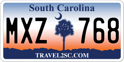 SC license plate MXZ768