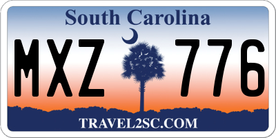 SC license plate MXZ776