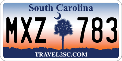 SC license plate MXZ783