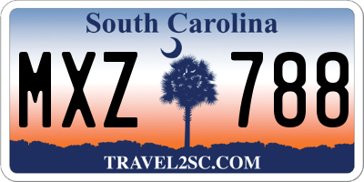 SC license plate MXZ788
