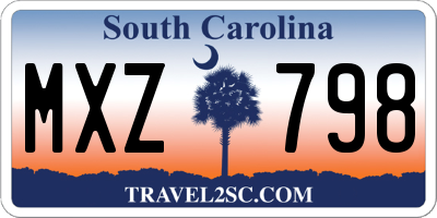 SC license plate MXZ798