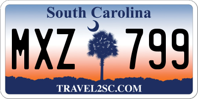 SC license plate MXZ799