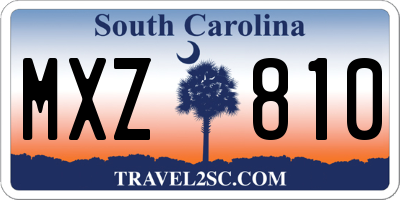 SC license plate MXZ810