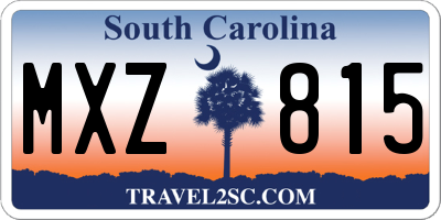 SC license plate MXZ815