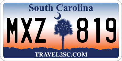 SC license plate MXZ819