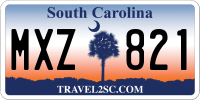 SC license plate MXZ821