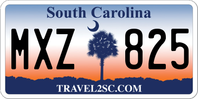 SC license plate MXZ825