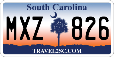 SC license plate MXZ826