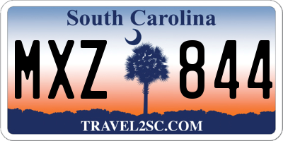 SC license plate MXZ844