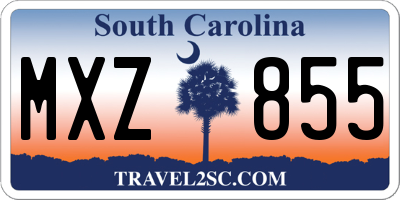 SC license plate MXZ855