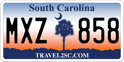 SC license plate MXZ858