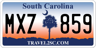 SC license plate MXZ859