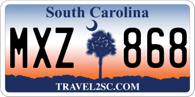 SC license plate MXZ868