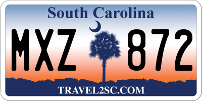 SC license plate MXZ872