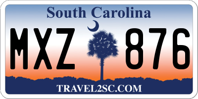 SC license plate MXZ876
