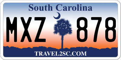 SC license plate MXZ878