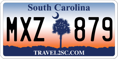 SC license plate MXZ879