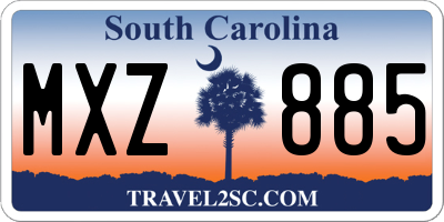 SC license plate MXZ885
