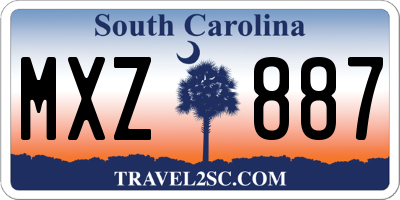 SC license plate MXZ887