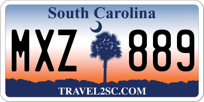 SC license plate MXZ889
