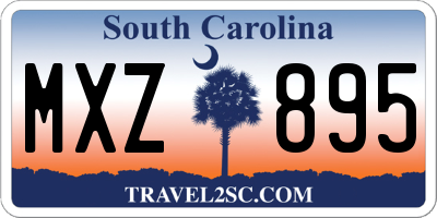SC license plate MXZ895