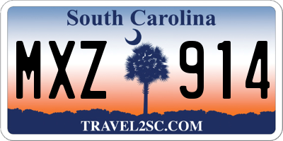 SC license plate MXZ914