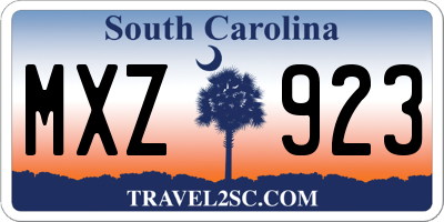 SC license plate MXZ923