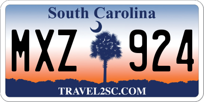 SC license plate MXZ924