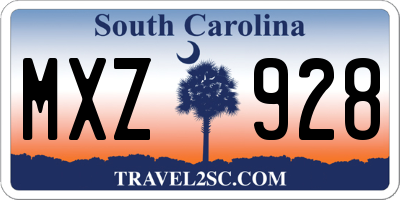 SC license plate MXZ928