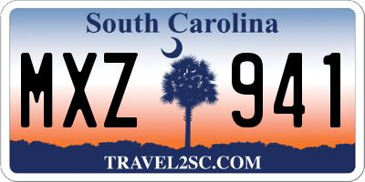 SC license plate MXZ941