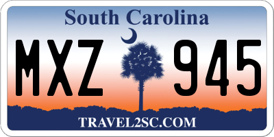 SC license plate MXZ945