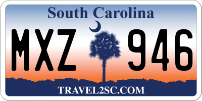 SC license plate MXZ946
