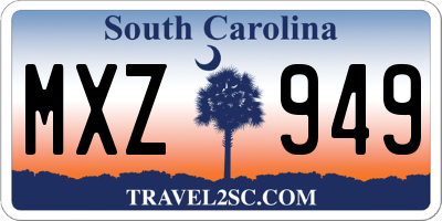 SC license plate MXZ949
