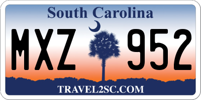 SC license plate MXZ952