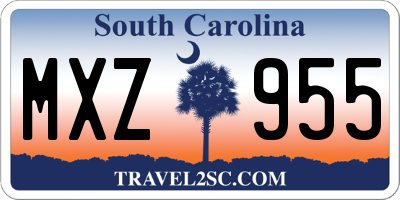 SC license plate MXZ955