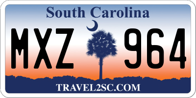 SC license plate MXZ964