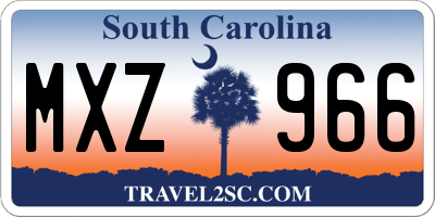 SC license plate MXZ966