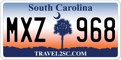 SC license plate MXZ968