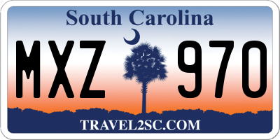 SC license plate MXZ970