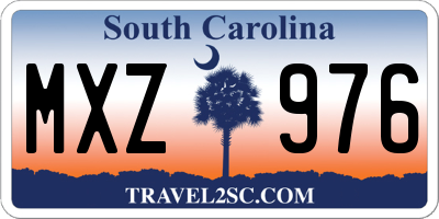 SC license plate MXZ976