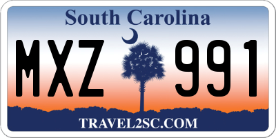 SC license plate MXZ991
