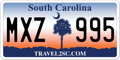 SC license plate MXZ995