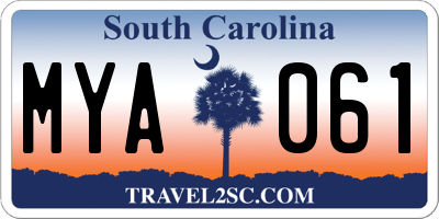 SC license plate MYA061