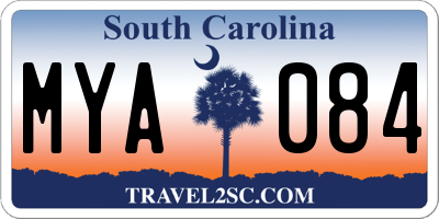 SC license plate MYA084
