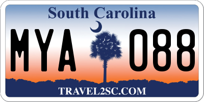 SC license plate MYA088